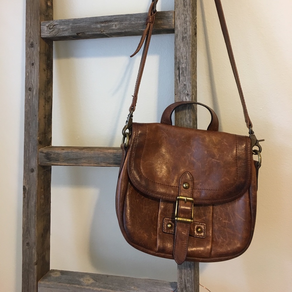 Frye leather saddle bag
